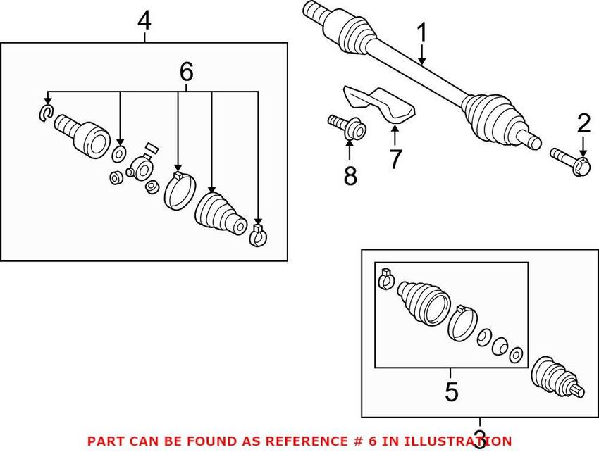 VW CV Joint Boot Kit - Front Inner 1KM498201